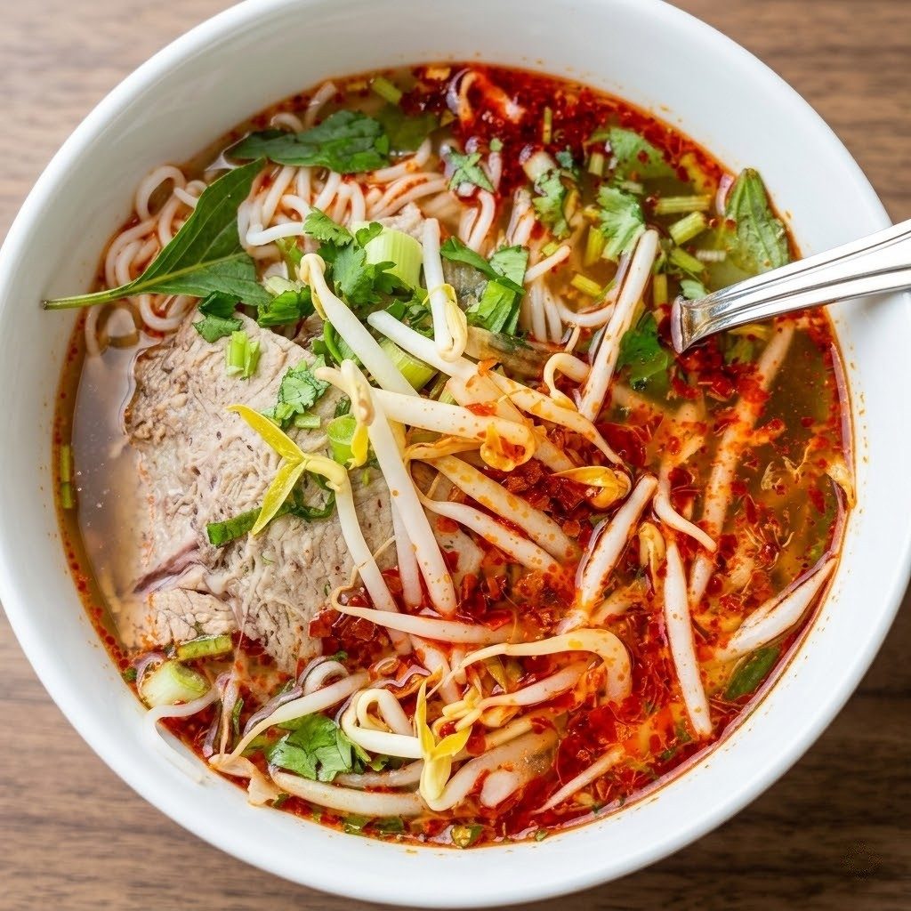 Hot and Spicy Beef Noodle Soup.