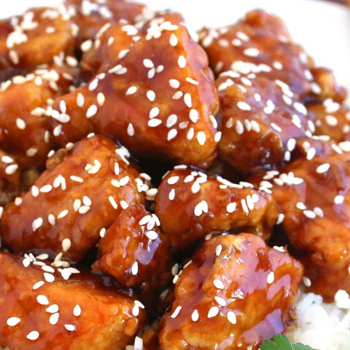 Sesame Chicken Tray.