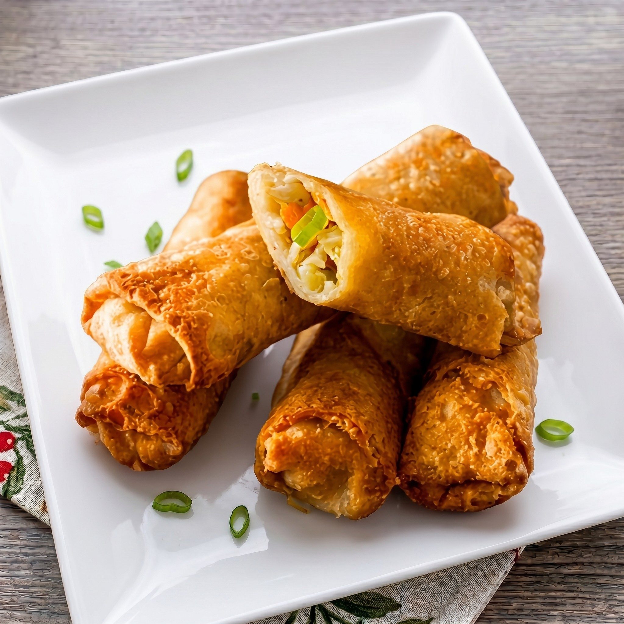 Vegetarian Egg Rolls.