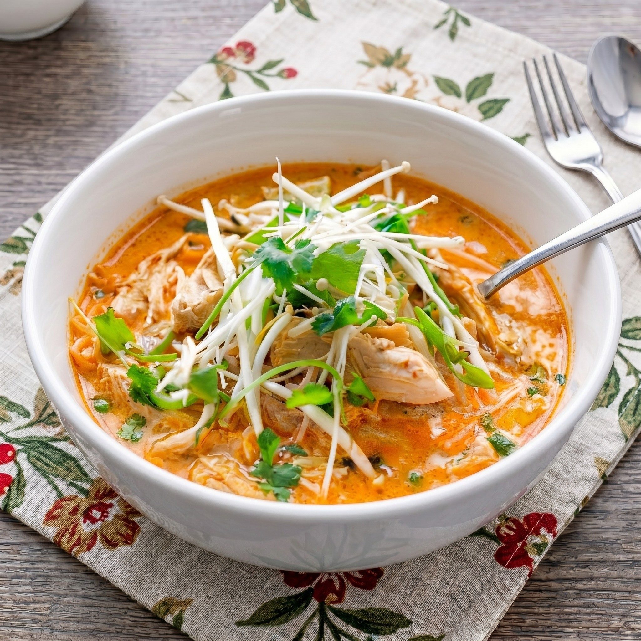 Shrimp and Pork Egg Noodle Soup.