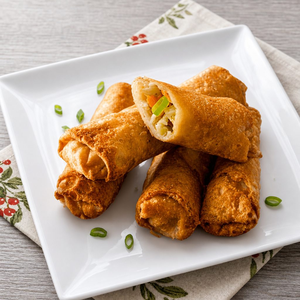 Vegetarian Egg Rolls.
