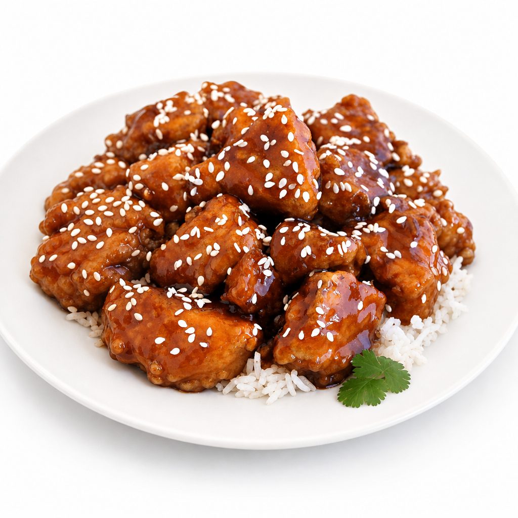 Sesame Chicken Tray.