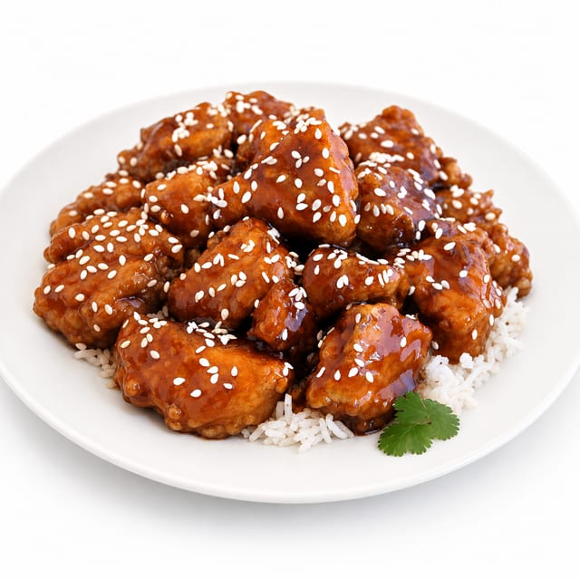 Sesame Chicken Tray.