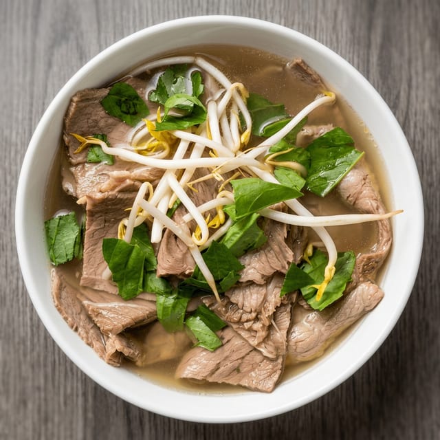 Well Done Flank Steak, Brisket Pho.